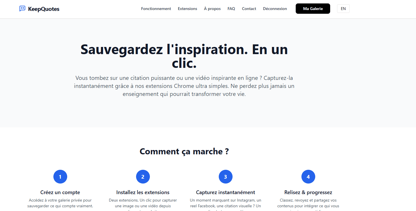 KeepQuotes — capture d’écran desktop