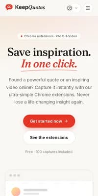 KeepQuotes — version mobile