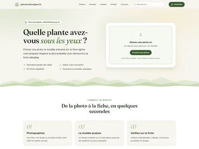 Plantes des Alpes — capture d’écran desktop