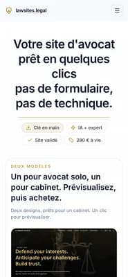 Lawsites — version mobile