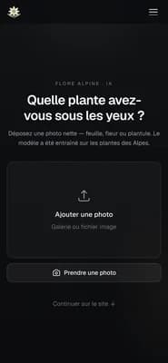 Plantes des Alpes — version mobile